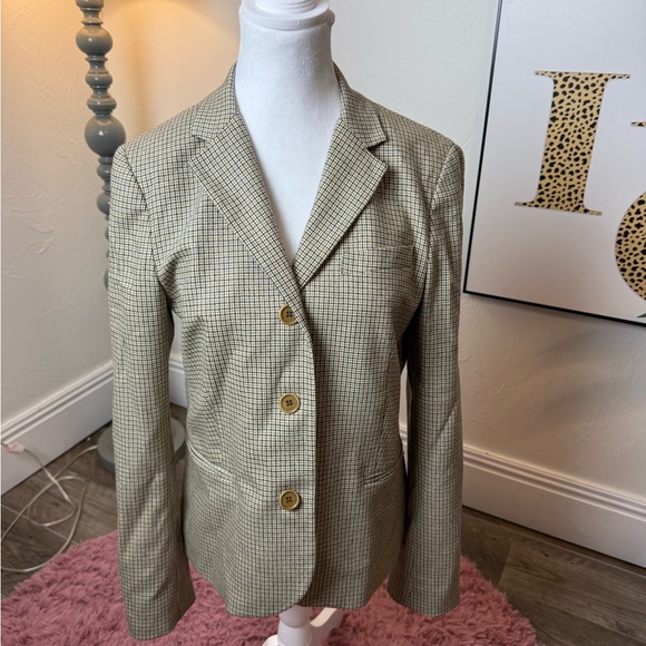 Theory Plaid Wool Blazer - Picture 1 of 8